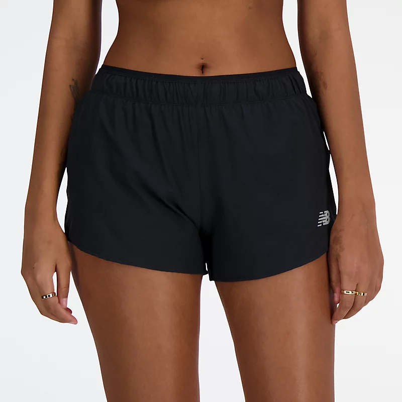Shorts femininos RC de 3 polegadas - PRETO