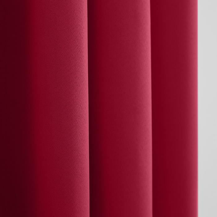 Rideau occultant thermique piment 140 x 260 cm