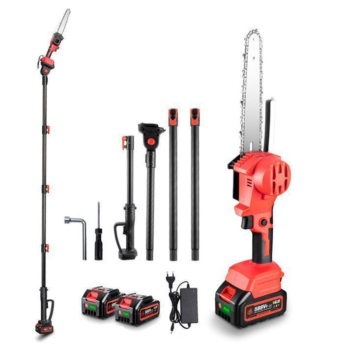 Podadora telescópica de pértiga ONEVAN - ONEVAN - 8 pulgadas (30 cm) - 2 x 3000 mAh - Ángulo de 180°