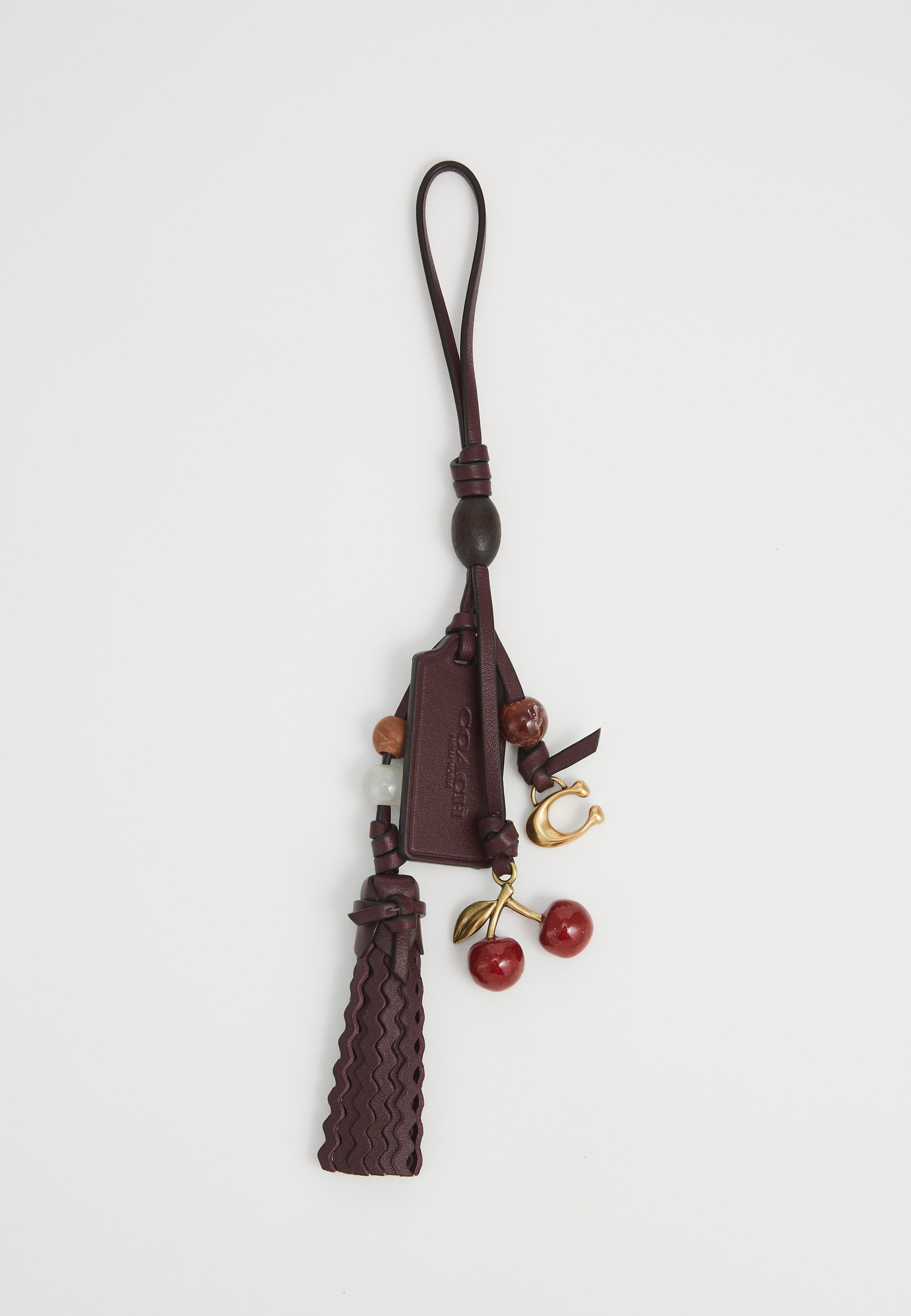 COACH CHERRY HERITAGE TASBEDEL - Sleutelring - merlot
