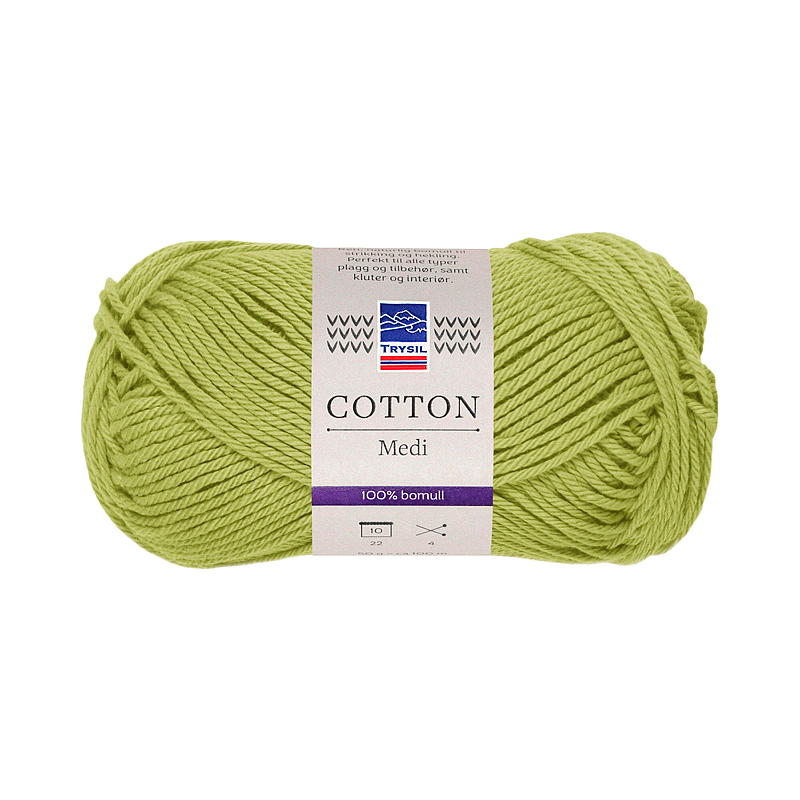 Fil de coton Trysil Medi 100 % coton, vert citron