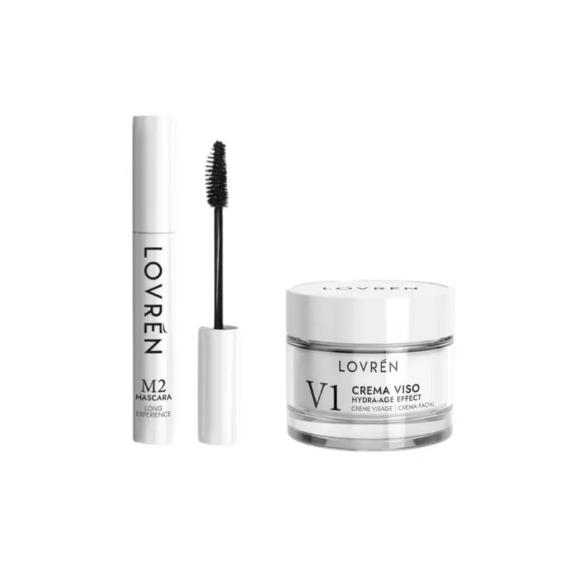 LOVREN Coffret Mini-Format Lovren : Mascara Blanc M2 Mini + Crème Visage V1 Mini + Produits de beauté