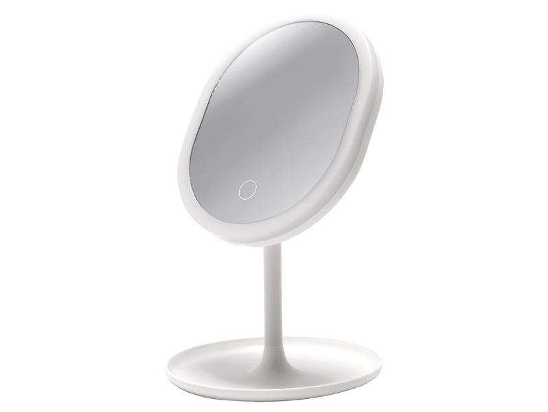 Lampa stołowa/lusterko Princessa LED z tworzywa sztucznego biała