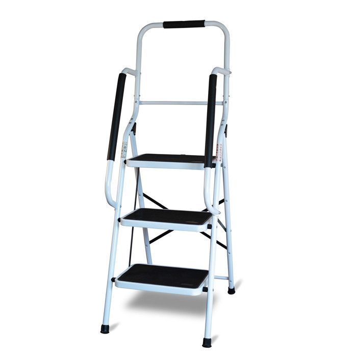 Escalera de tijera Aidapt VM862B con pasamanos, 3 peldaños
