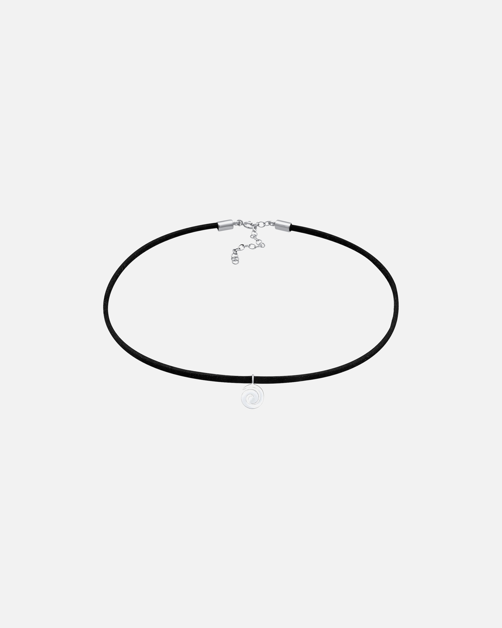 Elli Femmes Choker spirale avec similicuir en Argent Sterling 925