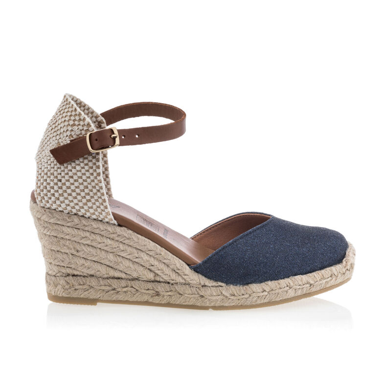 Blå espadriller med tausåler til dame