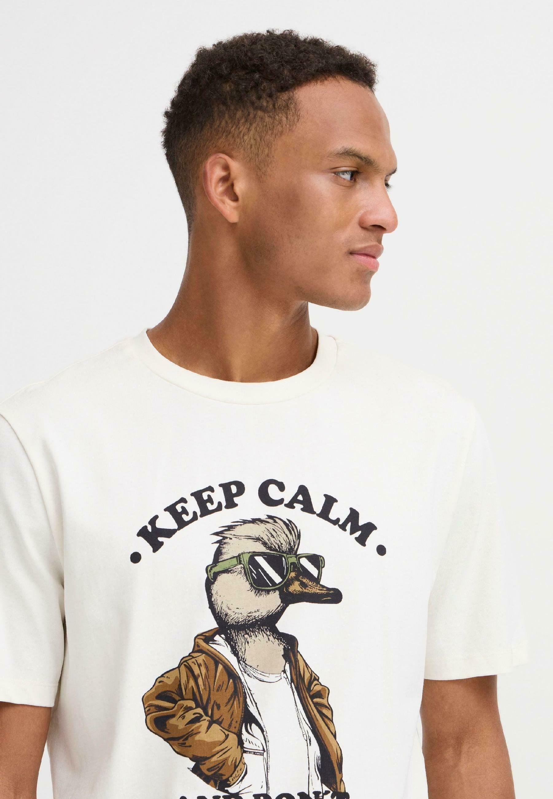 Blend BHIVIK - T-shirt stampata - anatra bianca