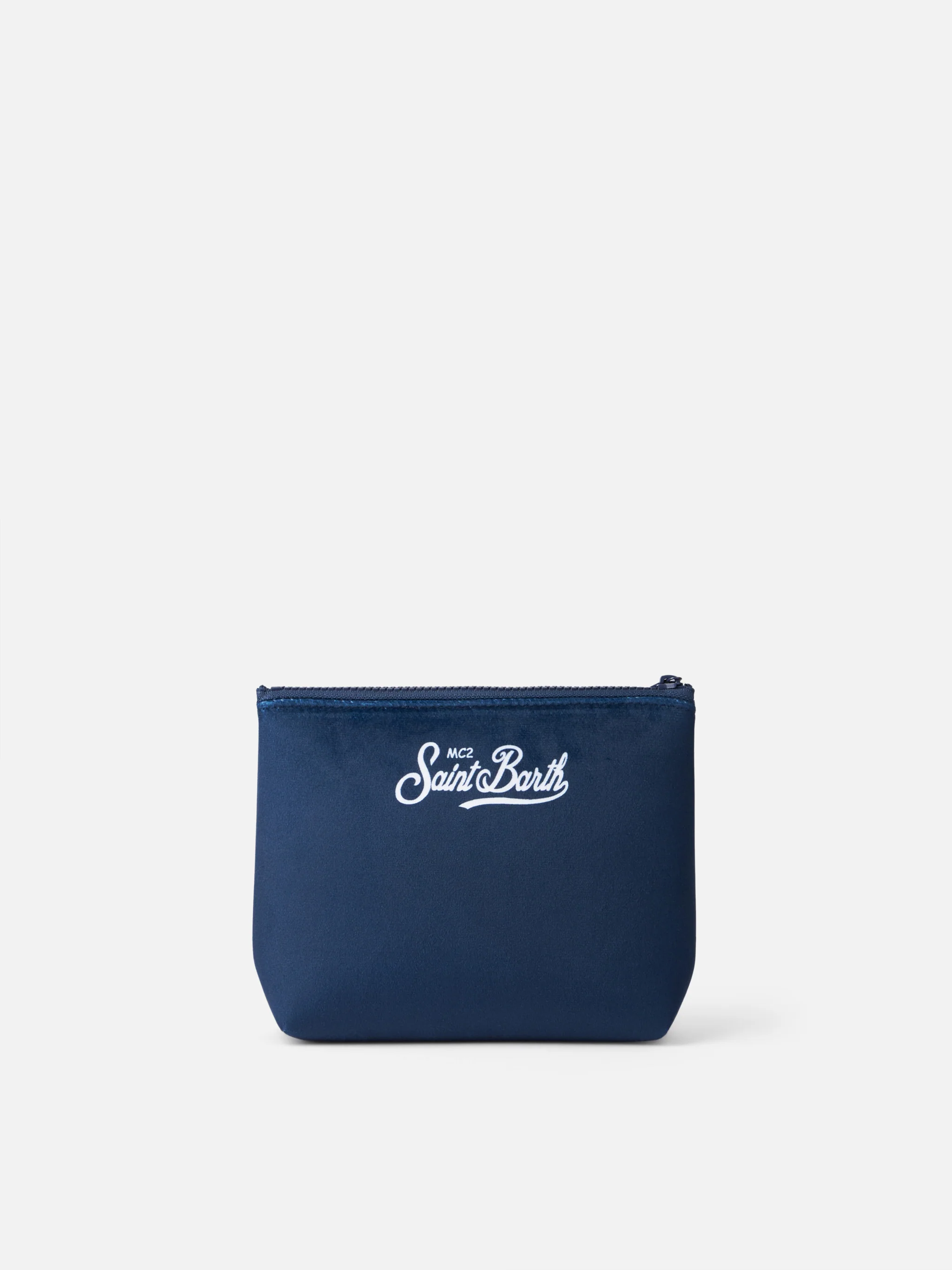Aline Wollbeutel mit Reißverschluss, Sohlenprint in Whiskey-Optik, Logodruck und praktischer Lasche | Weihnachtsedition | MC2 Saint Barth