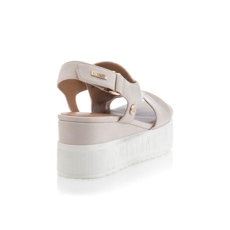 Beige sandaler / åben tå sko til kvinder