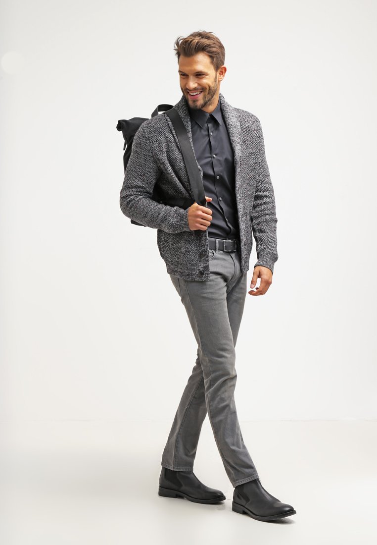 Gilet Pier One - gris foncé chiné