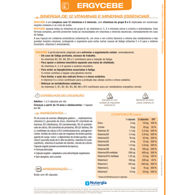 Nutergia ErgyCebe Multivitamíny Zinek a chrom Multivitamin 12 Vitamíny 90 kapslí 90 kapslí