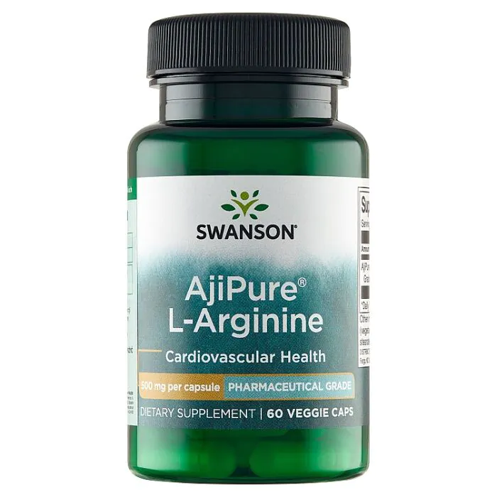 Swanson AjiPure L-Arginina 500 mg, 60 Kapsułek
