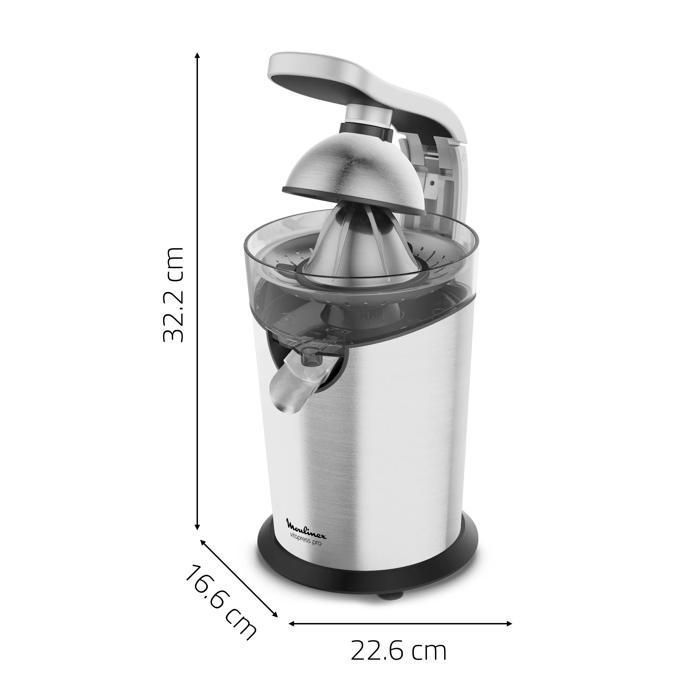 Spremiagrumi MOULINEX Vitapress Pro, a leva, massima estrazione, sistema antigoccia, facile da pulire PC700D10