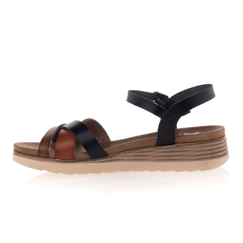 Svarte sandaler / sko med åpen tå til dame