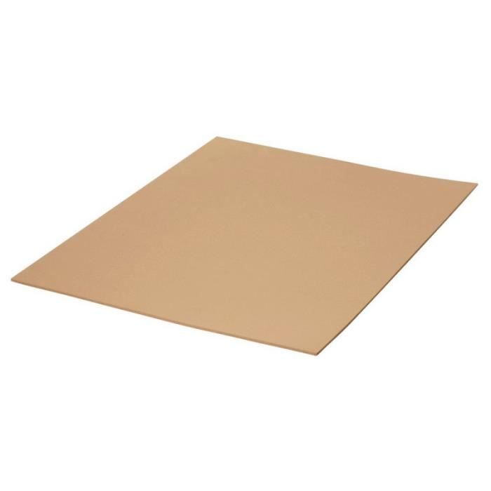 Juego de 5 láminas grandes de gomaespuma termoformable, 30 x 45 cm, 2 mm de grosor - beige
