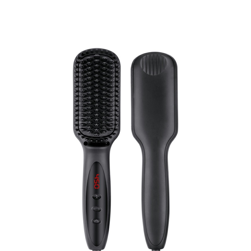 Pettine lisciante professionale per capelli e barba da uomo, piastra elettrica ionica per capelli, piastra in ceramica riscaldata, strumenti per lo styling.