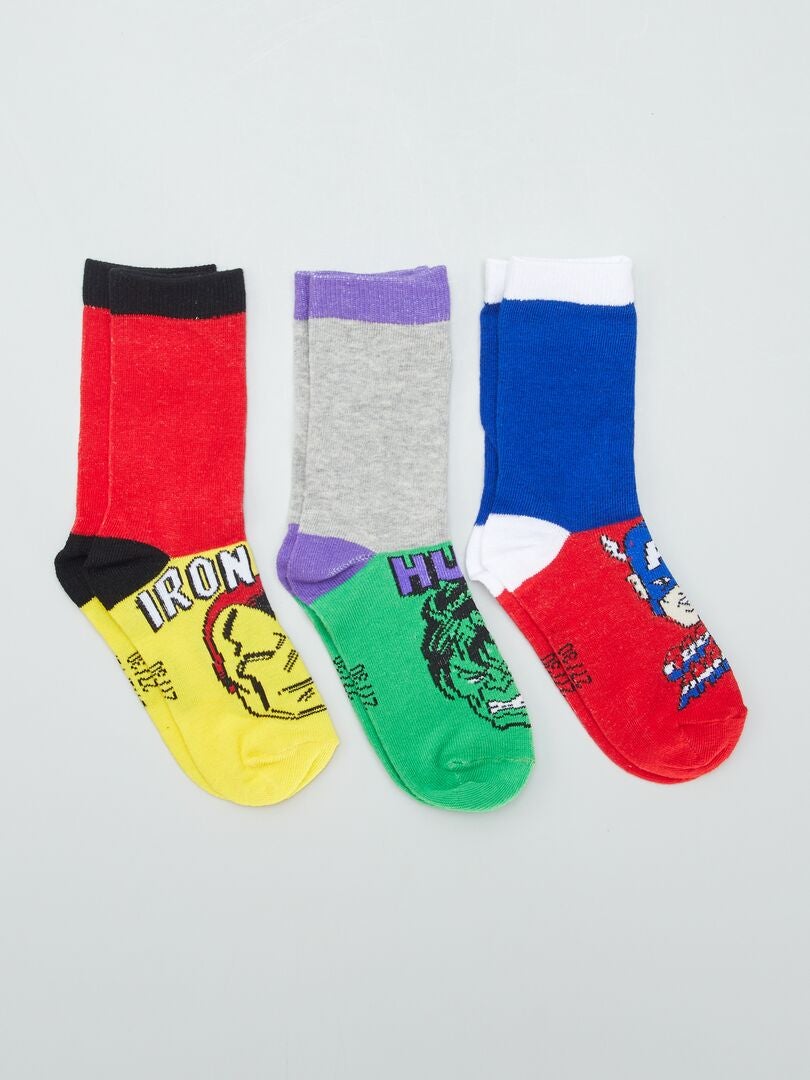 Conjunto de calcetines de Marvel de 'Los Vengadores' - ROJO