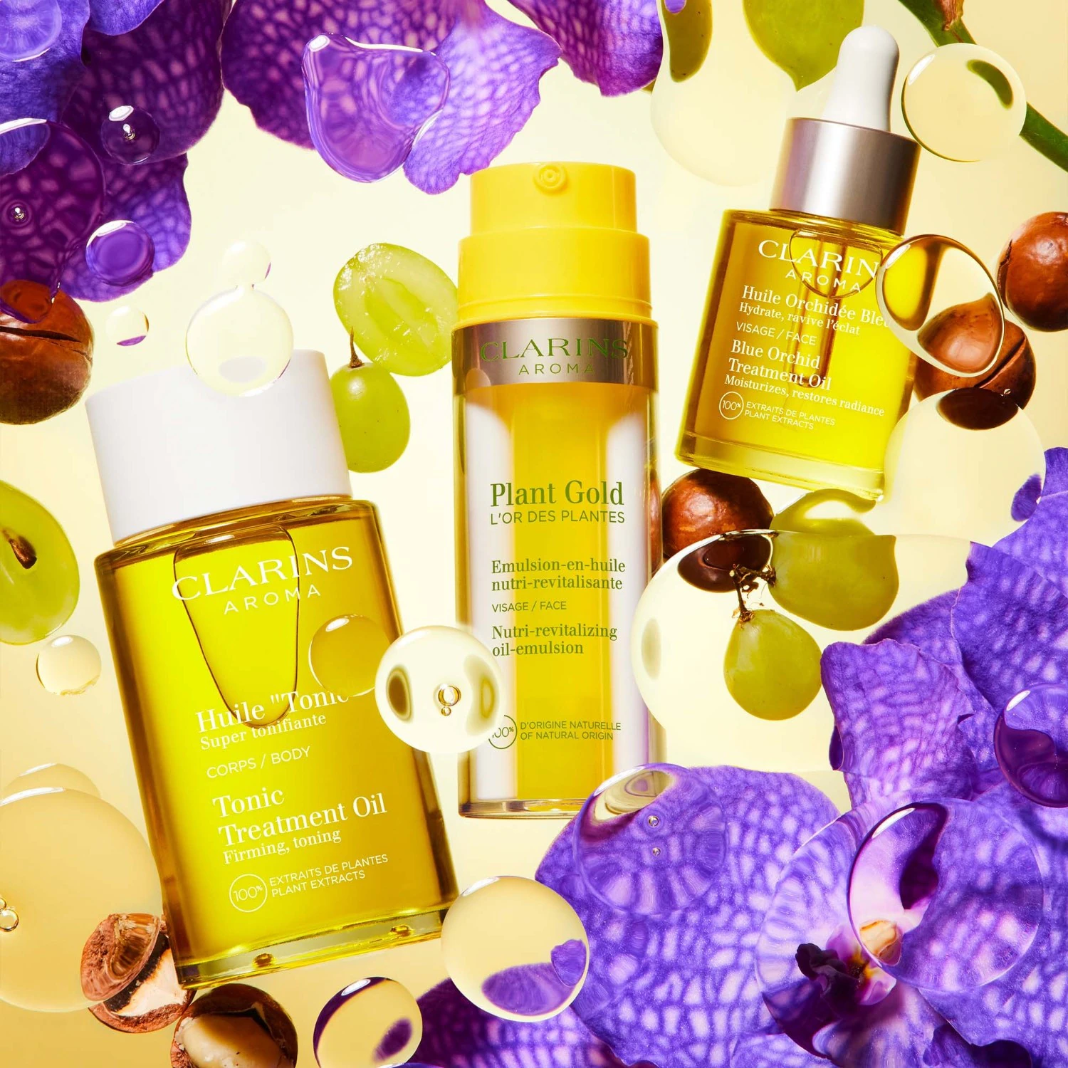 Clarins Plant Gold L'Or des Plantes Emulsion-en-huile 100% d’origine naturelle