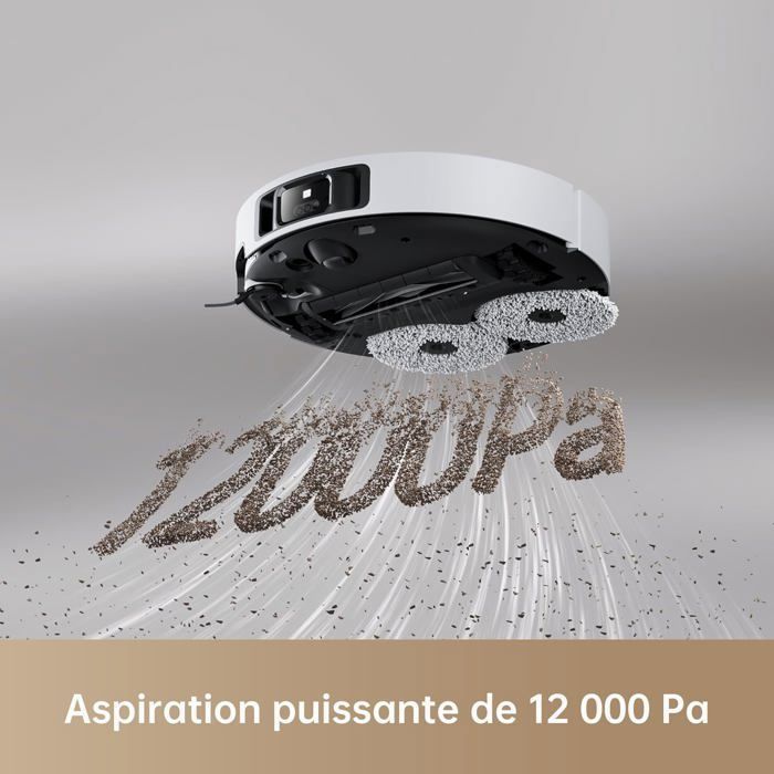 Robot aspirapolvere e lavapavimenti Dreame X40 Ultra Complete, bianco, aspirazione 12kPa, con panno lavapavimenti rimovibile e sollevabile, MopExtend