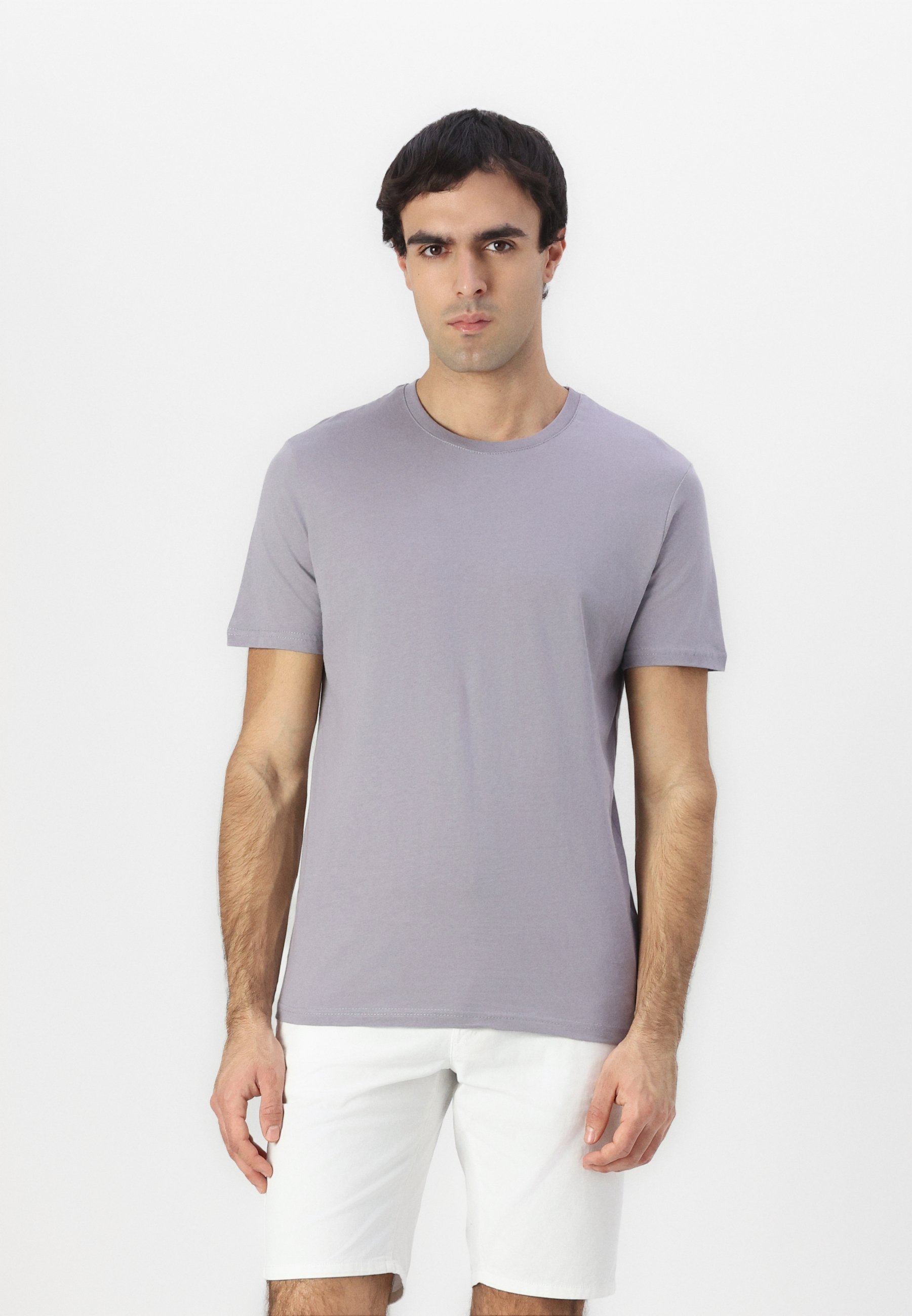 Pier One 7-pack - Basic T-shirt - rood/zilver/koningsblauw