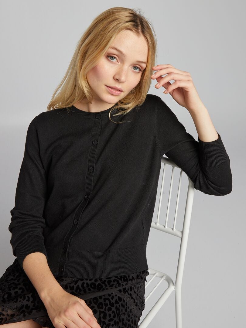 Vest met lange mouwen - zwart