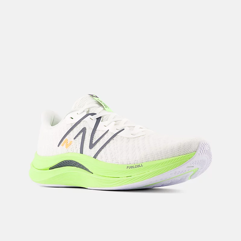 FuelCell Propel v4 Herrenschuhe – Weiß mit gebleichtem Limettenglanz und Graphit