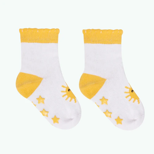 Cabaia Chaussettes Let The Sunshine In - Pack de chaussettes bébé jaune