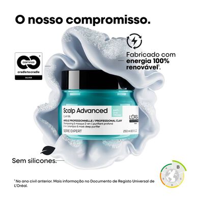 L'Oréal Professionnel Serie Expert Scalp Advanced Anti-Gras Argile Shampoo 2 i 1 beroligende anti-oljemaske 250 ml 250 ml