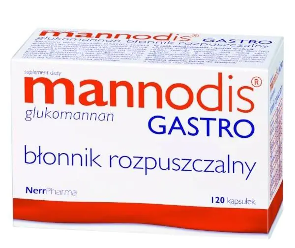 Mannodis Gastro 500 mg, Błonnik rozpuszczalny, Kapsułki