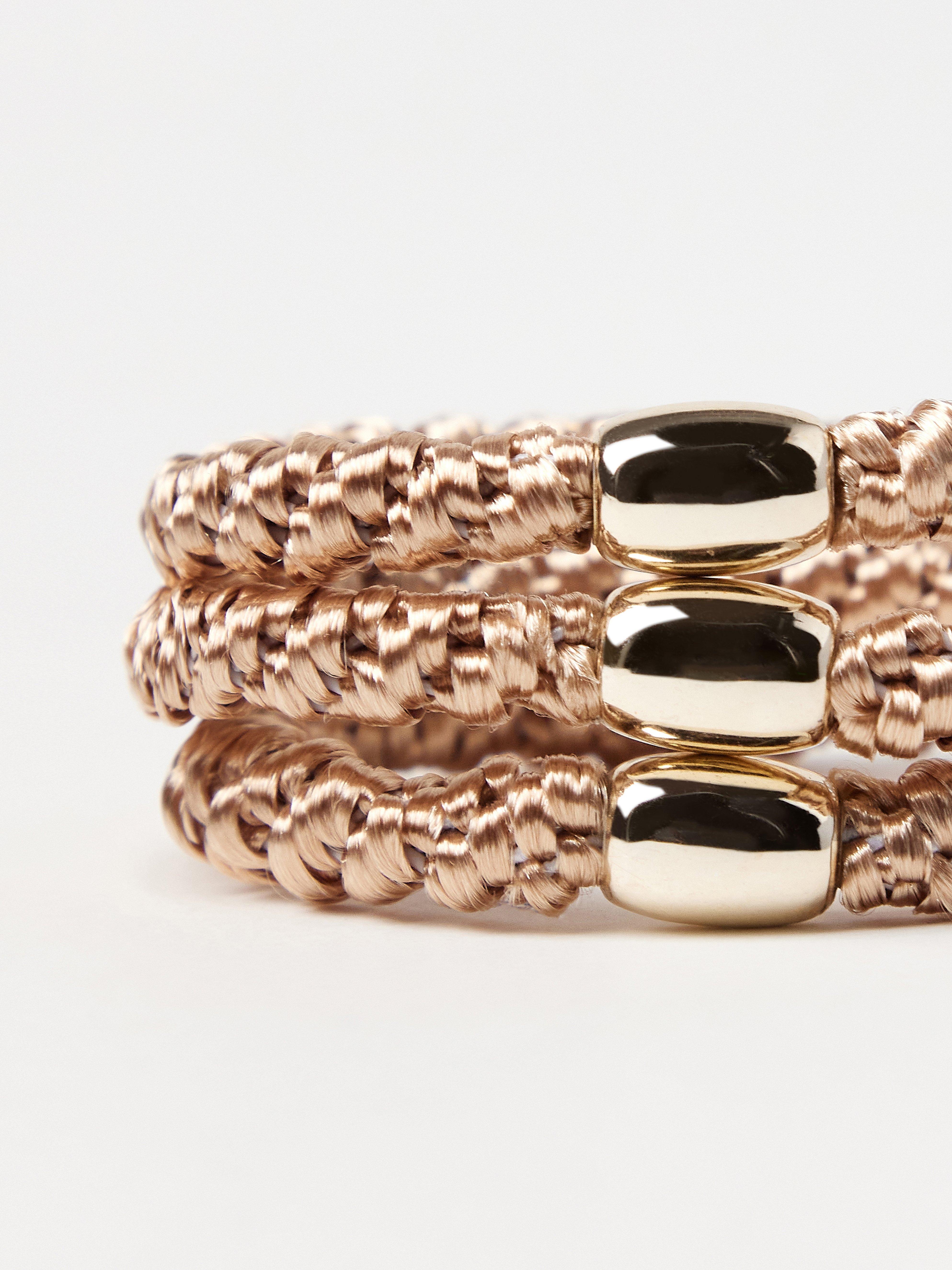 3-pack Hårsnoddar beige