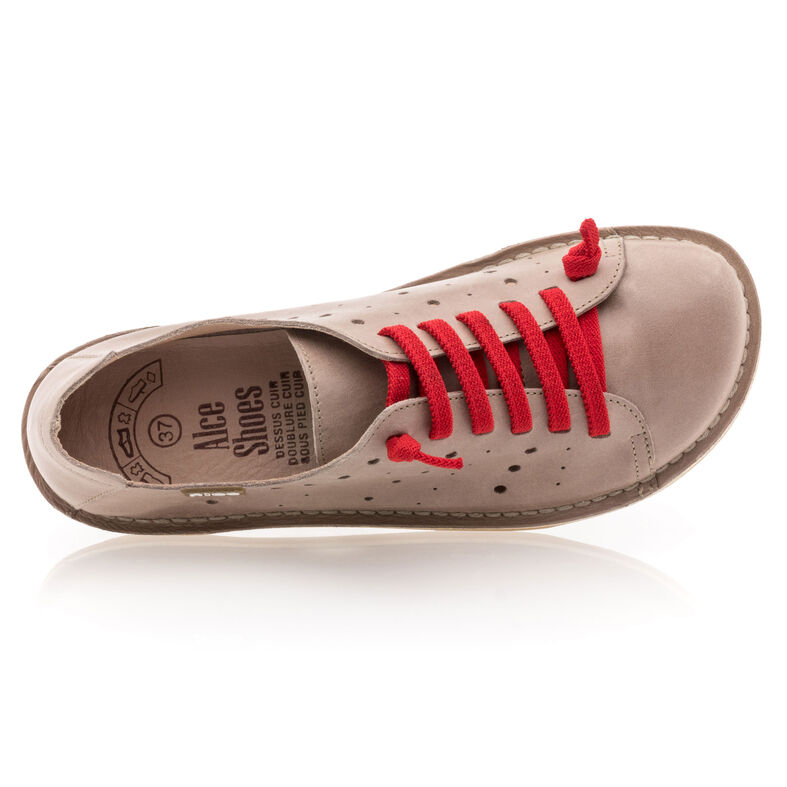 Zapatos de mujer marrones con cordones / Zapatos Derby