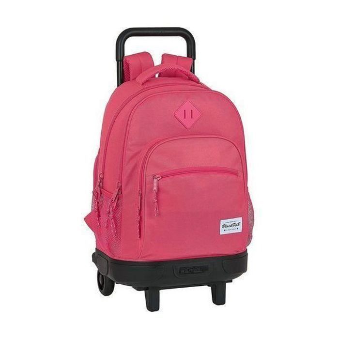 Mochila compacta com rodinhas BlackFit8 - Rosa - BlackFit8 - Infantil - Preta - Removível