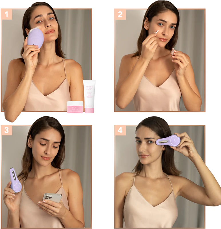FOREO BEAR™ 2 microstroom toning apparaat voor ogen en lippen, speciaal ontwikkeld voor de huid rond de ogen en de lippen.