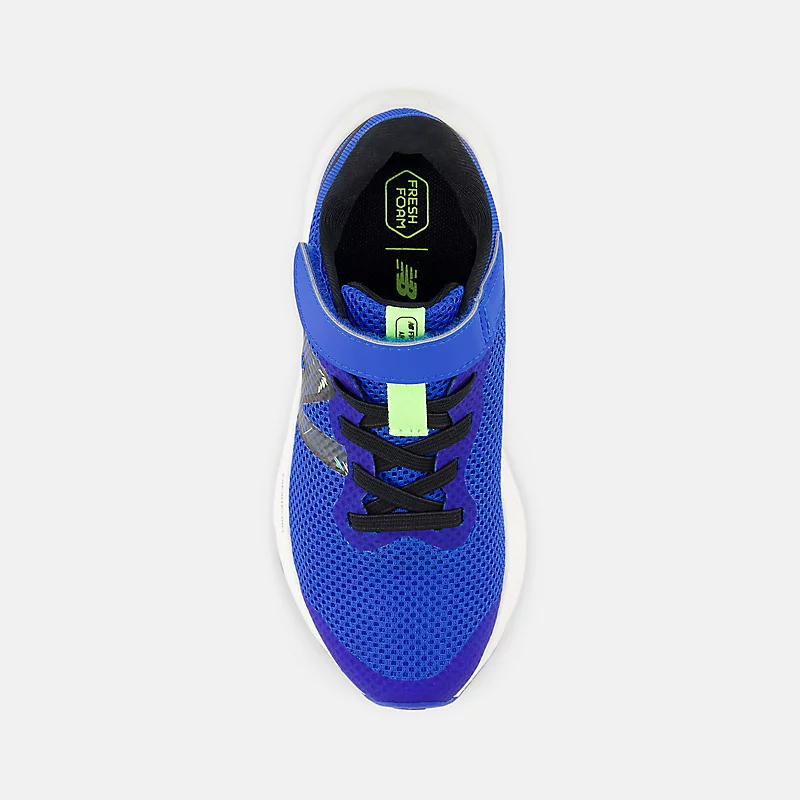 Enfant Fresh Foam Arishi v4 Bungee Lace Top Strap - Blue Oasis met zwarte en gebleekte limoengroene glans