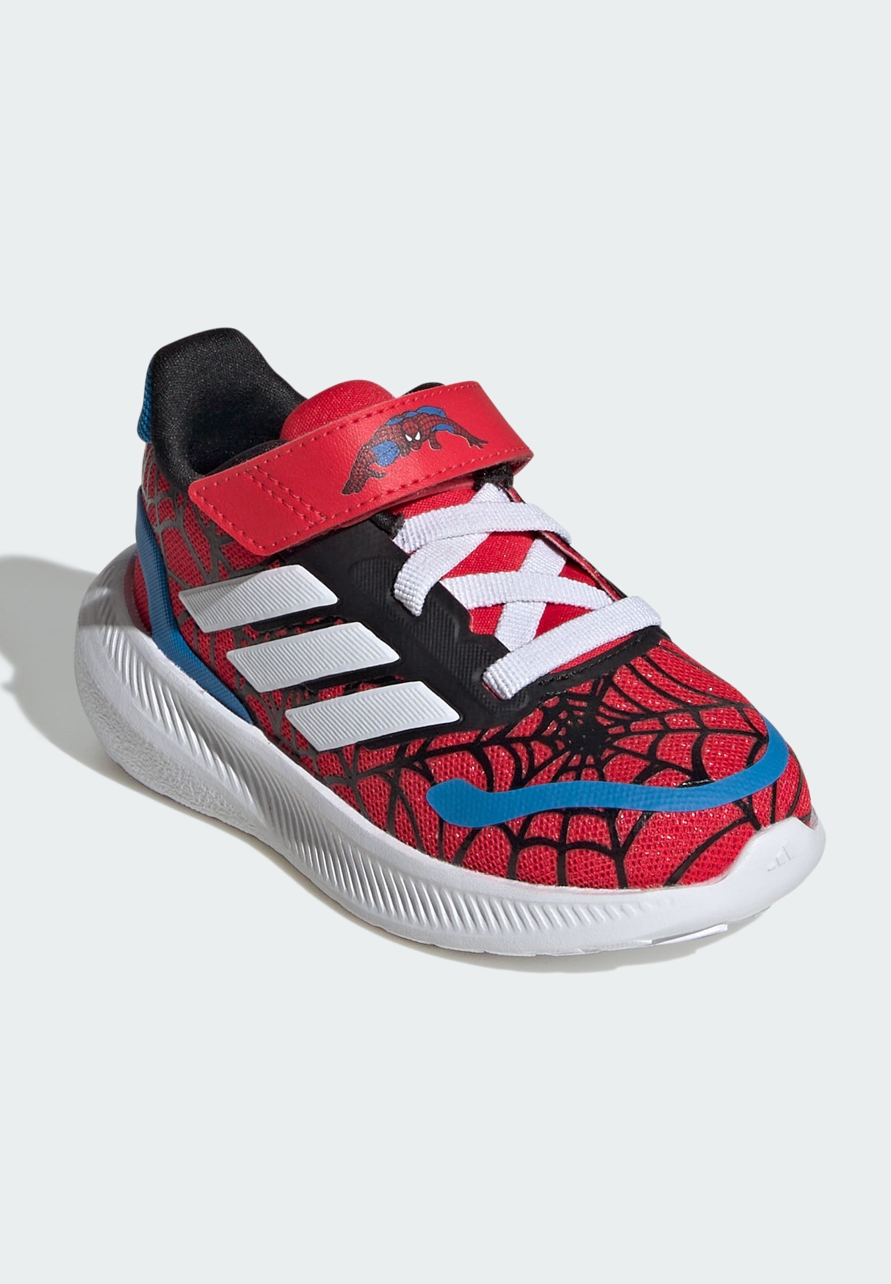 adidas Performance MARVEL SPIDER-MAN FALCON 3.0 KIDS - Buty do biegania po asfalcie - czysty rubin ftwr biały jasnoniebieski