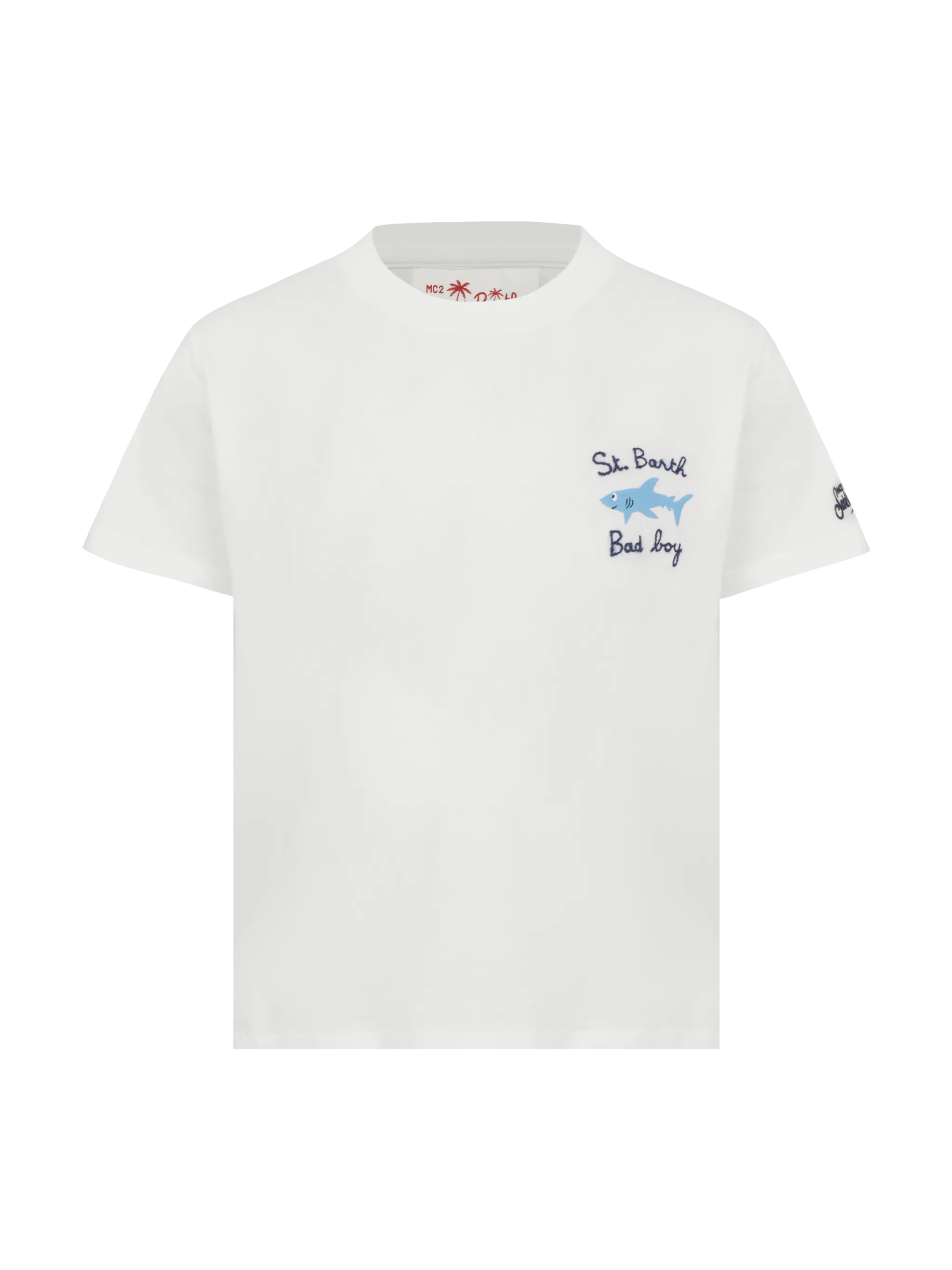 Portofino Jr. katoenen jersey T-shirt met St. Barth Bad Boy-borduurwerk