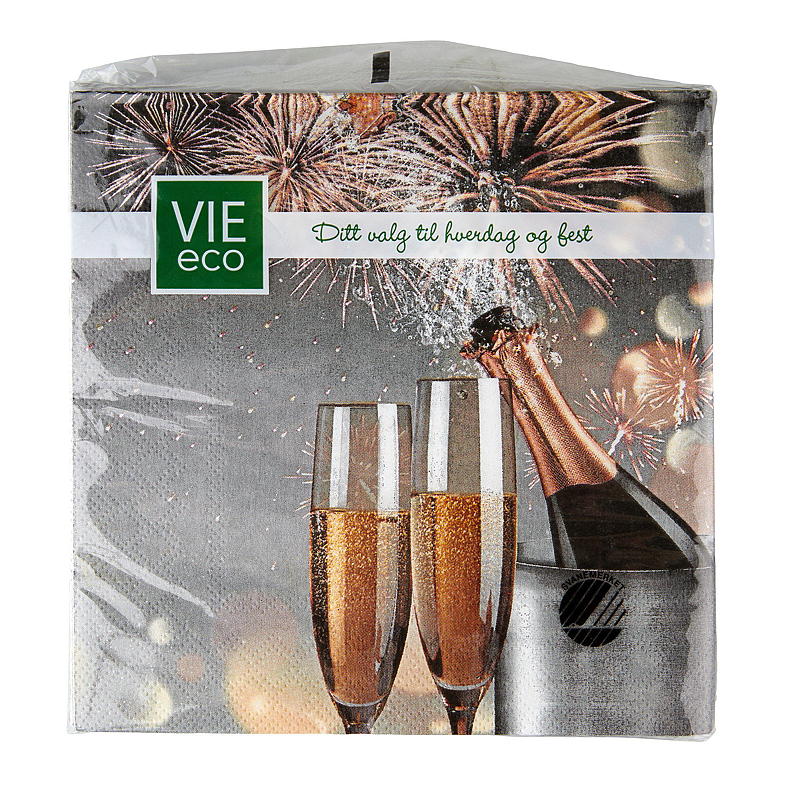 Serviettes de table Vie Eco, paquet de 20, 33 x 33 cm, motif de Noël