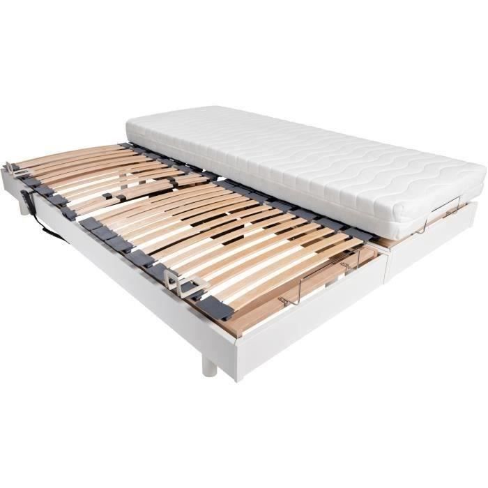 Conjunto Relaxamento: colchão + bases de cama elétricas 2x70x190 - Espuma - Firme - TALCA Fabricado na França