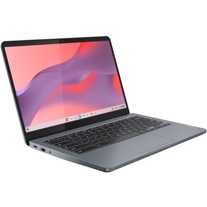 LENOVO IdeaPad 3 14IAN8 Chromebook Plus Laptop | Chrome OS - 14'' FHD - Core i3-N305 - 8GB RAM - 128GB di spazio di archiviazione - AZERTY