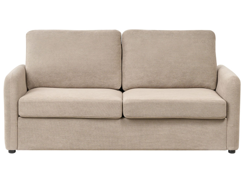 Sofa rozkładana tapicerowana beżowoszara