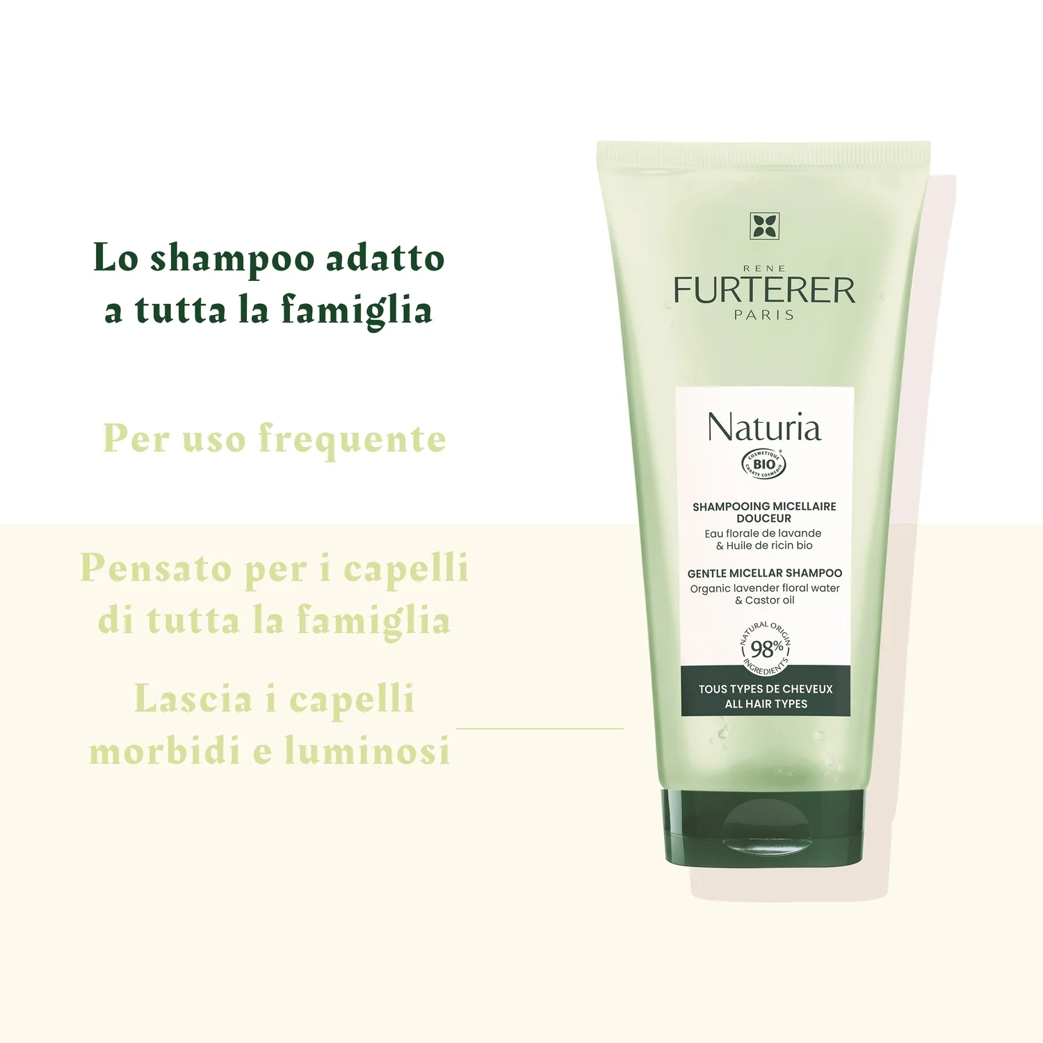 Naturia Shampooing Micellaire Douceur - Shampoo Delicato, Shampoo Uso Frequente