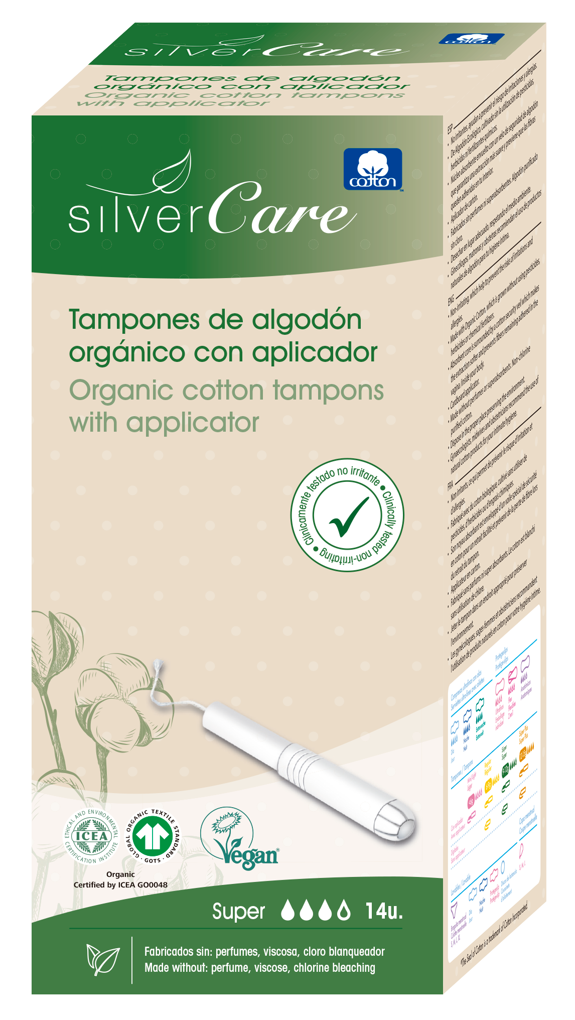 Super Bio pamučni tampon s aplikatorom Tamponi