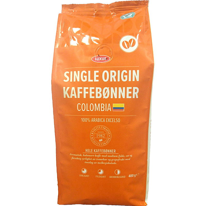 Luxus Kaffebønner Luxus 400 g, Oprindelse Colombia