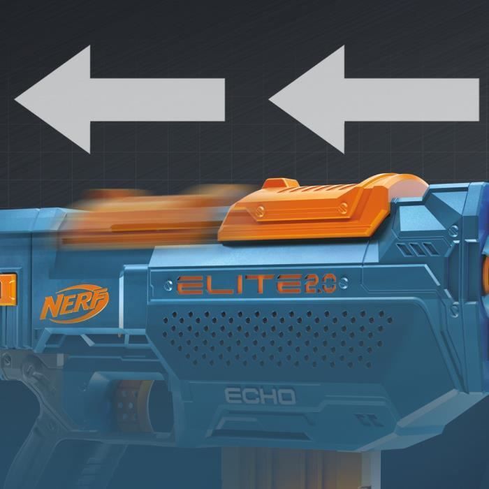 Nerf Elite 2.0 Echo CS 10 Blaster – NERF – Blau – Clip-on-Magazin – 24 Darts enthalten