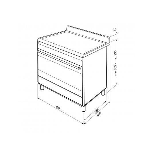 SMEG Piano de cuisson BG91N2