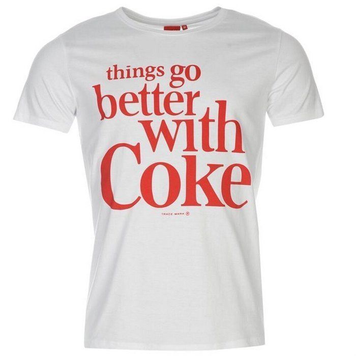 Herren-T-Shirt – Coca-Cola – 4er-Pack – 100 % Baumwolle – Kurzarm – Mehrfarbig