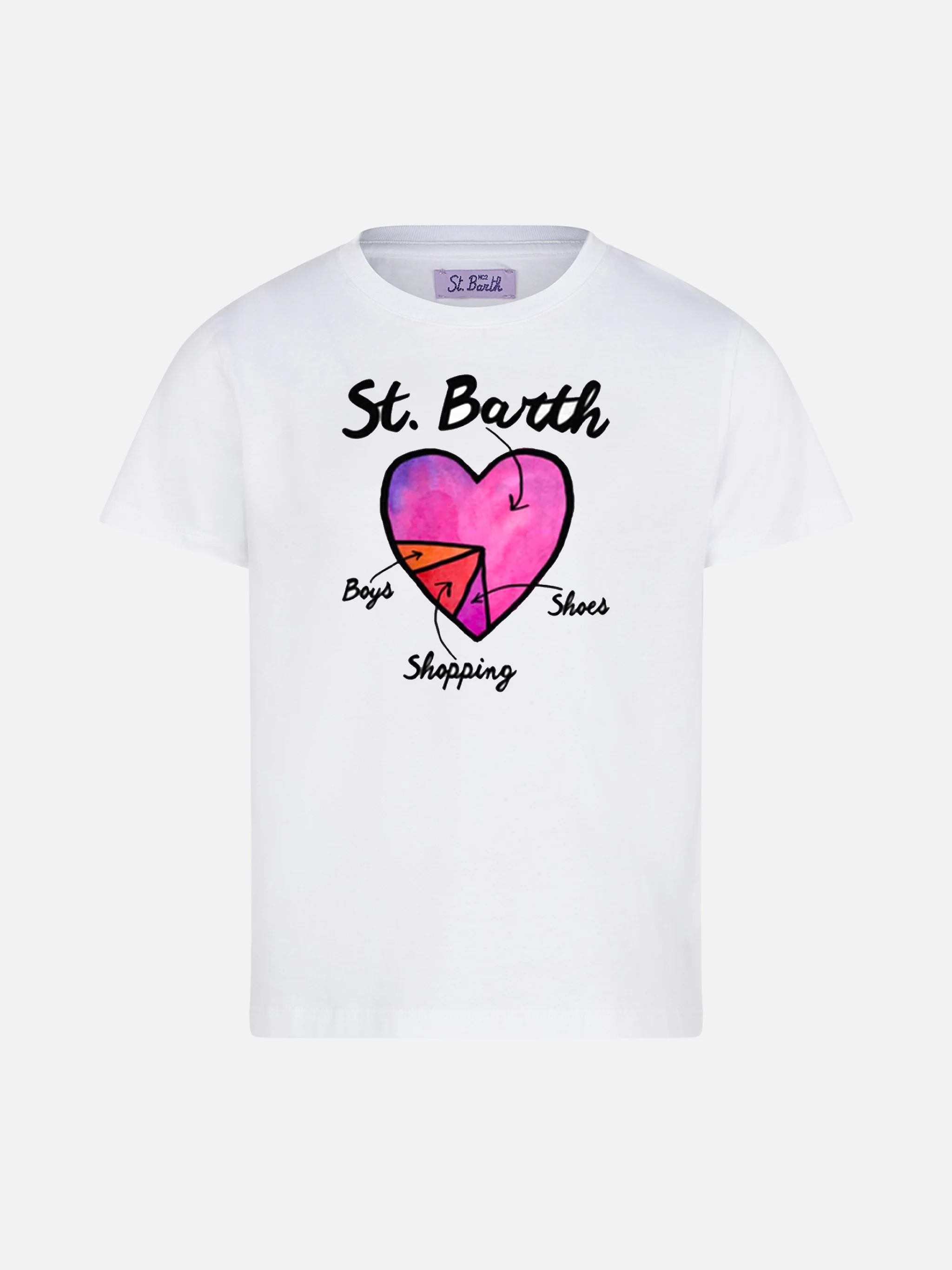 Baby T-shirt met hartjesprint voor St. Patrick's Day. Barth