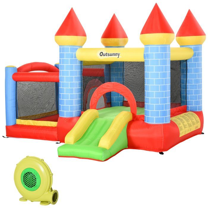Outsunny - Inflatable Castle - Oxford Fabric - 280x260x210cm - Multicolor