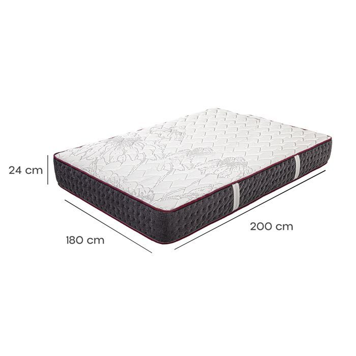 Materasso reversibile KIERA, King Size, 180x200 cm, realizzato in memory foam altamente adattabile ed ergonomico.