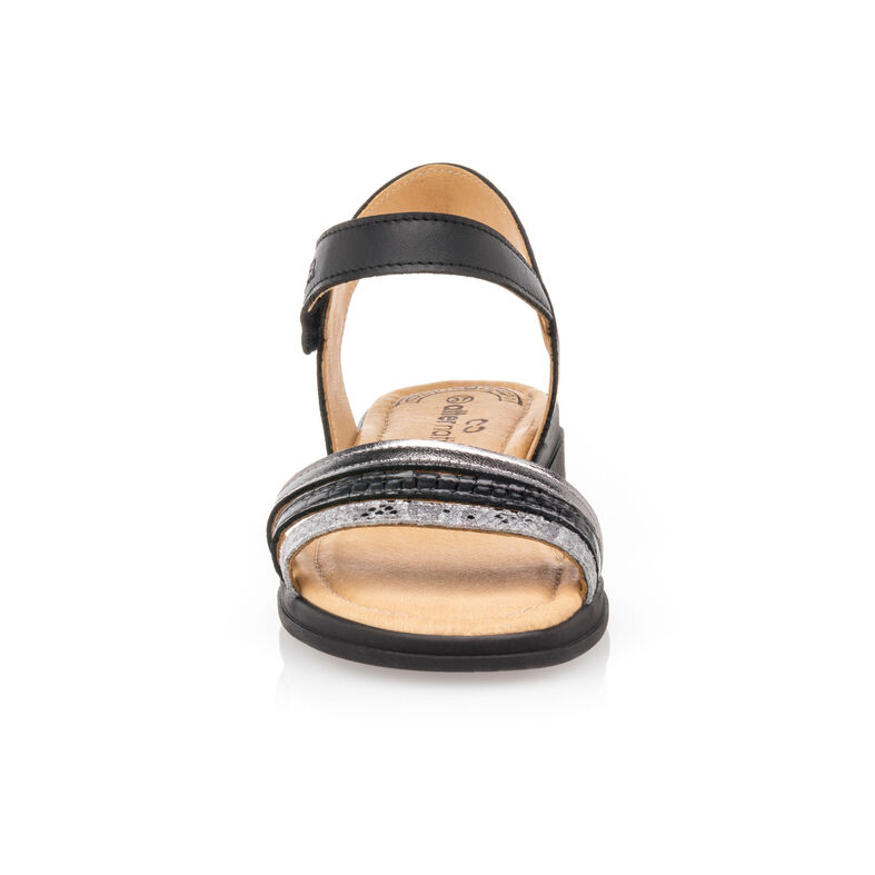 Sandalias negras para mujer / Zapatos de punta abierta